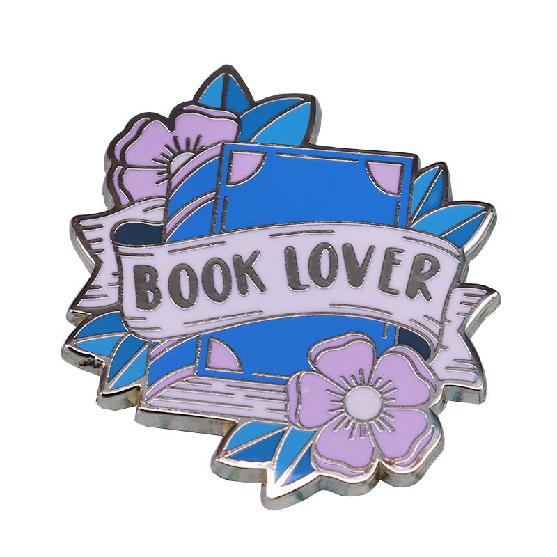 Fashion Beautiful Book Brooch  Flower Badge