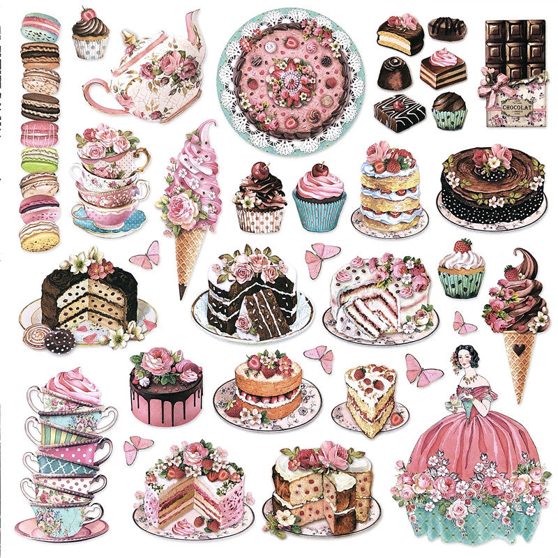 Delicious Dessert Retro Journal Decoration Stickers