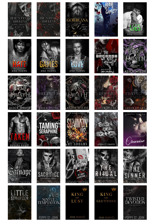 Dark Romance book cover stickers/printables