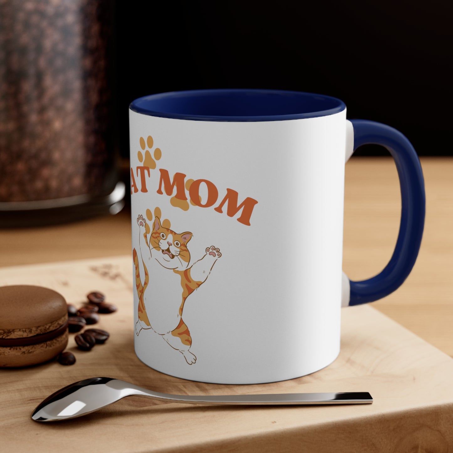 Cat Mom - Accent Coffee Mug, 11oz