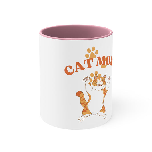 Cat Mom - Accent Coffee Mug, 11oz