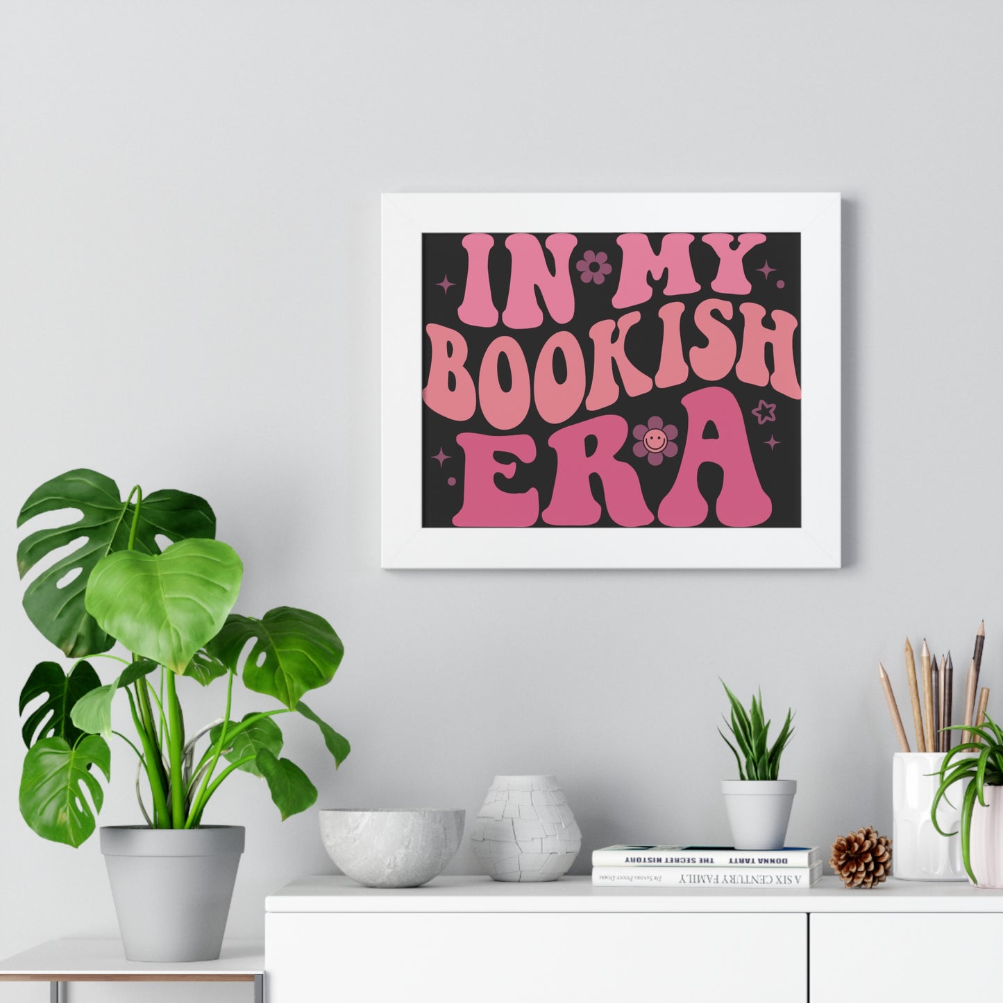 In my bookish era Framed Horizontal Poster