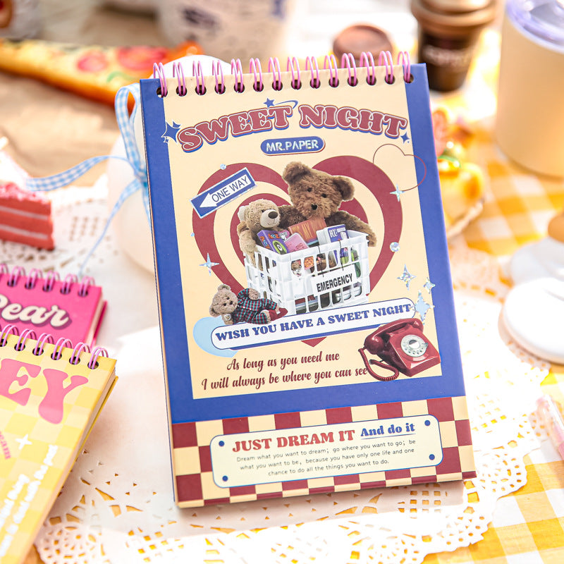 Dessert Vending Machine Series Cute Cartoon Bear Journal Book