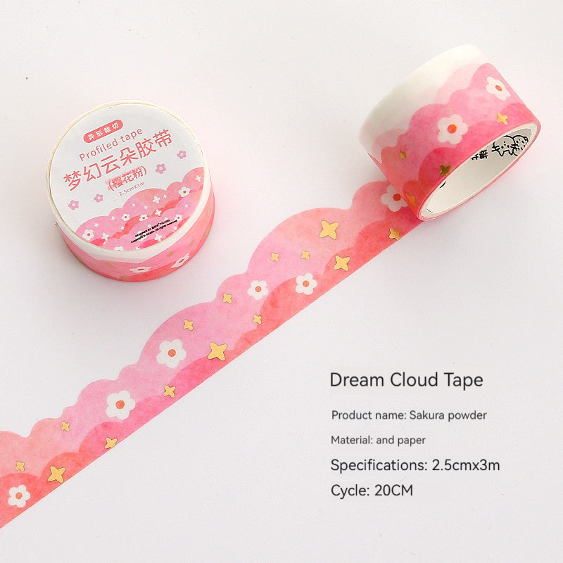 Fantasy Cloud Series Journal Tape Film Cute Cartoon Teenage Girl Tape Washi Stickers