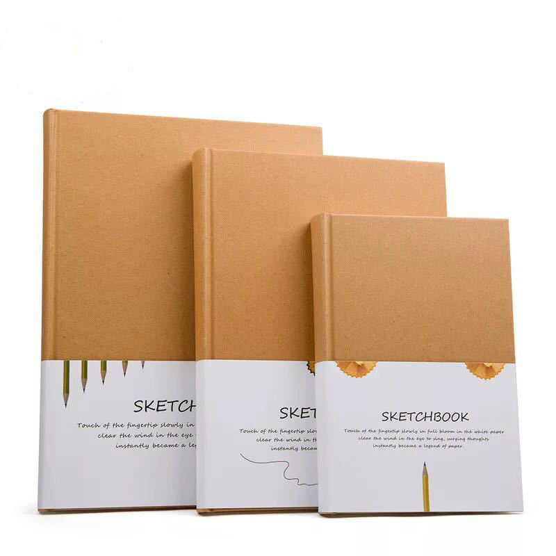 Hard Shell Blank Hardcover Cowhide Sketchbook Sketchbook Simple Notebook