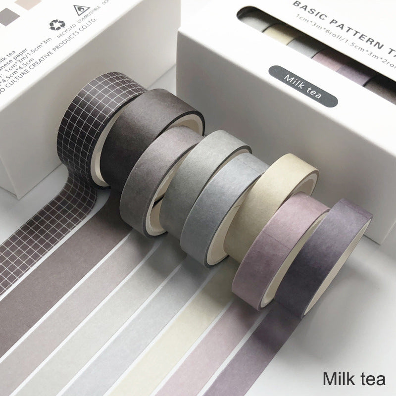 Solid color pocket book and paper tape set