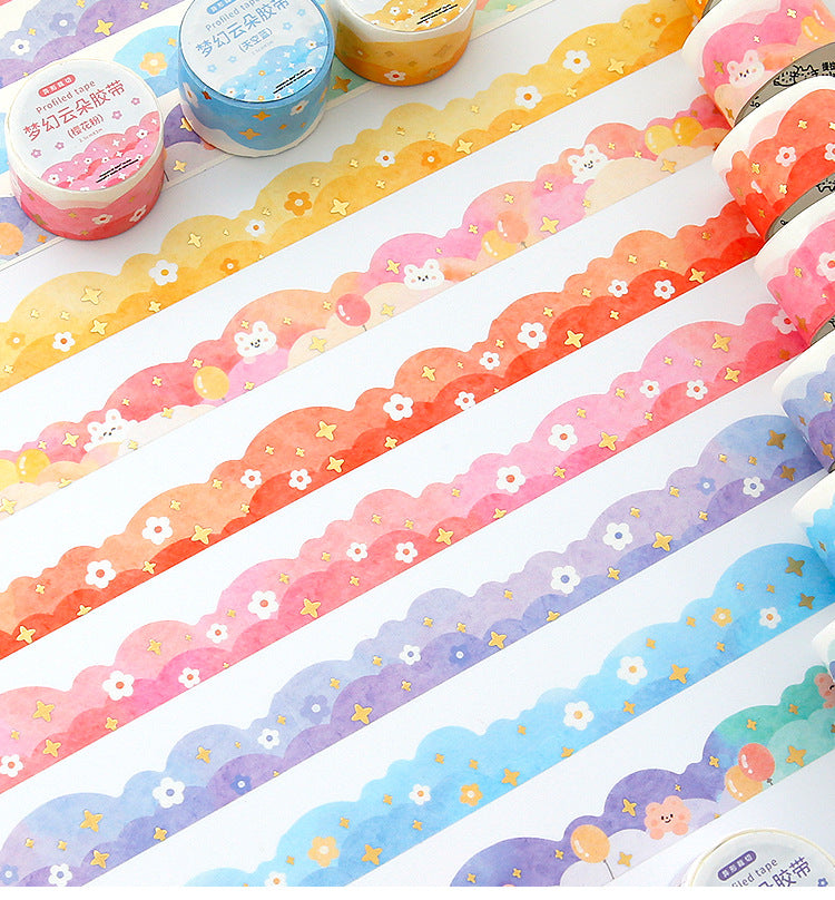 Fantasy Cloud Series Journal Tape Film Cute Cartoon Teenage Girl Tape Washi Stickers