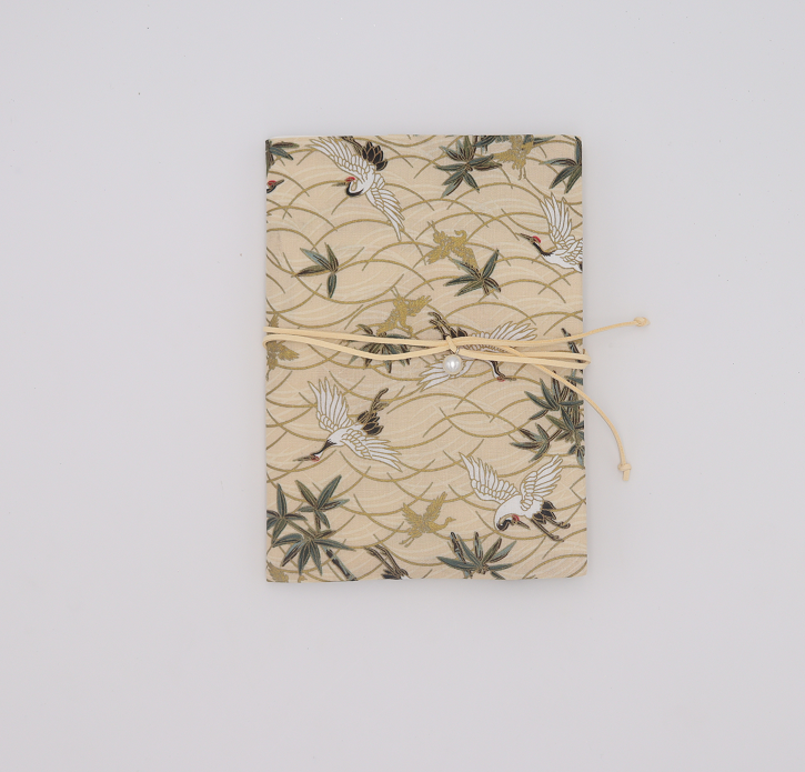 Gold embossed handmade cloth book cover