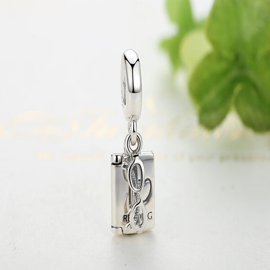 S925 Sterling Silver Accessories Book Sterling Silver Pendant