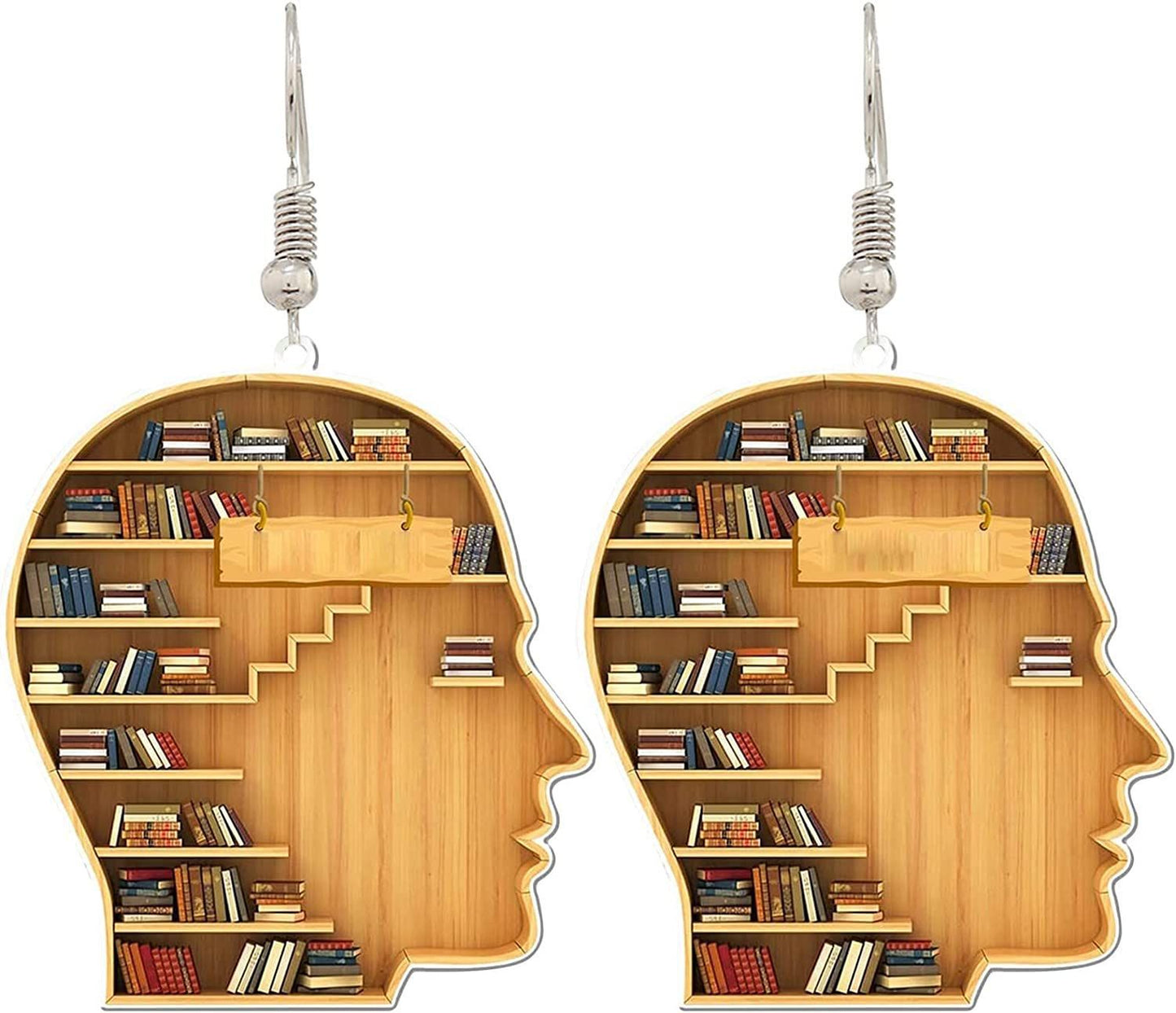 New Book Lovers Heart Librarian Earring