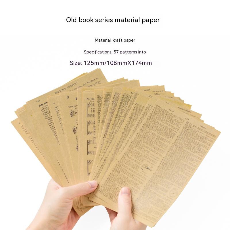 Retro Material Paper Old Book Series Creative Manuscript Diary