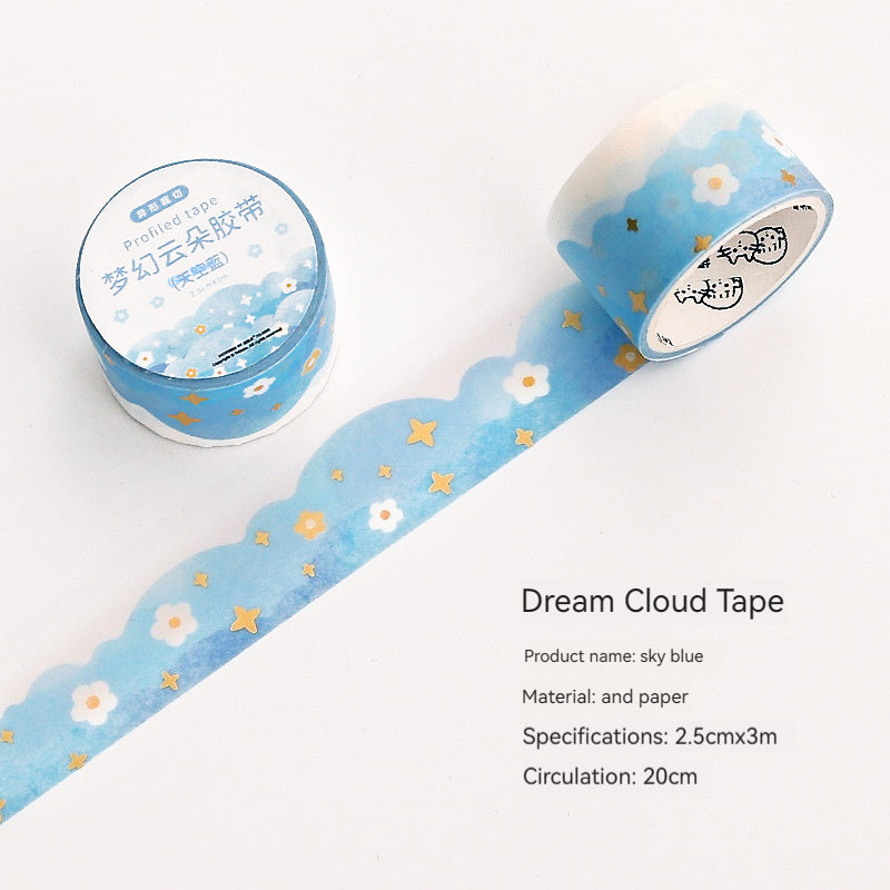 Fantasy Cloud Series Journal Tape Film Cute Cartoon Teenage Girl Tape Washi Stickers