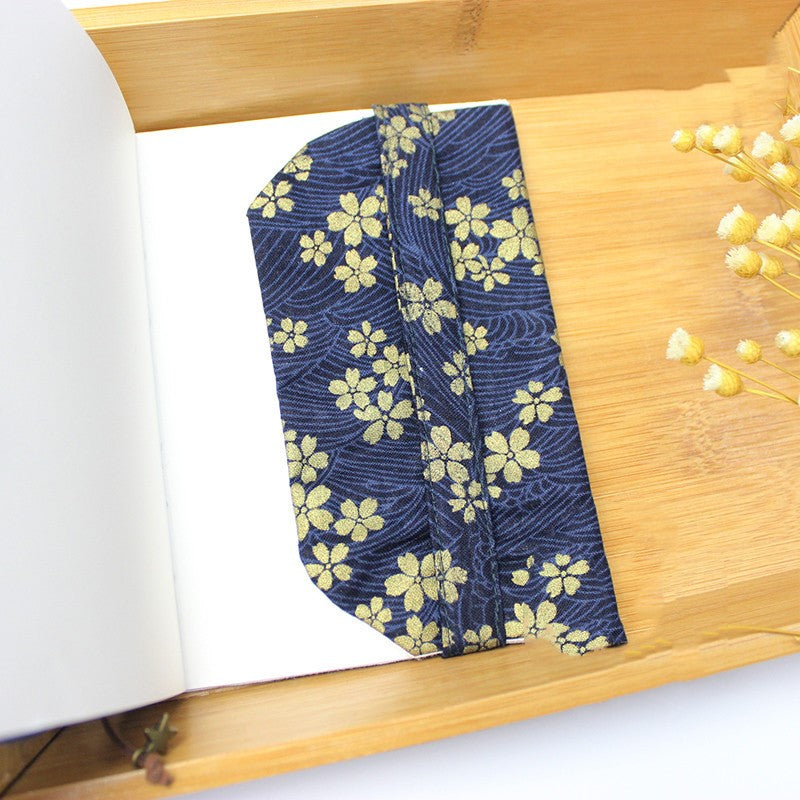 Gold embossed handmade cloth book cover