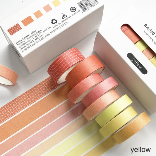 Solid color pocket book and paper tape set