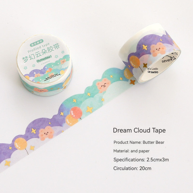 Fantasy Cloud Series Journal Tape Film Cute Cartoon Teenage Girl Tape Washi Stickers