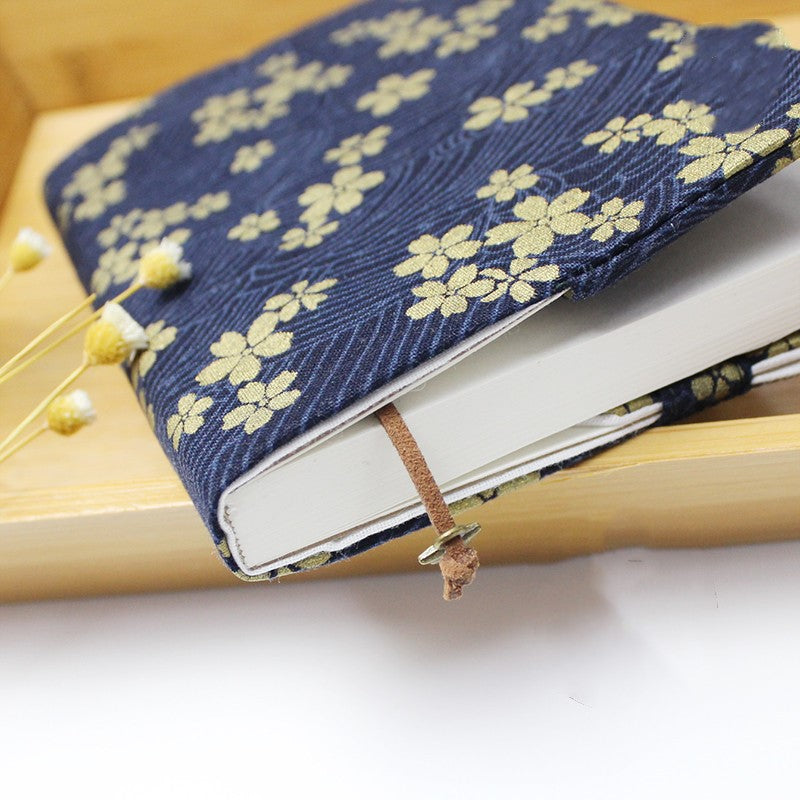 Gold embossed handmade cloth book cover