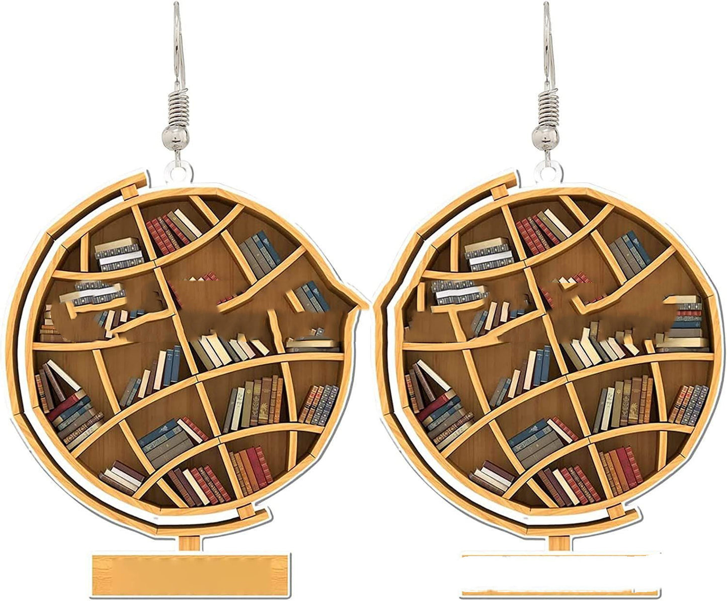 New Book Lovers Heart Librarian Earring