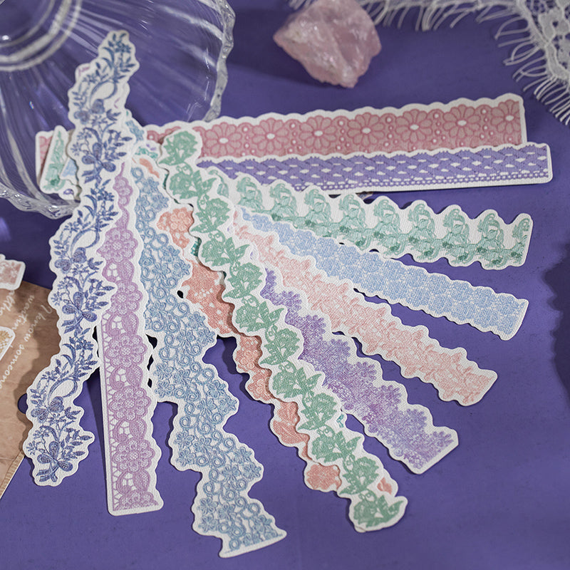 Lace Stickers DIY Scrapbooking Adhesive Collage Junk Journal