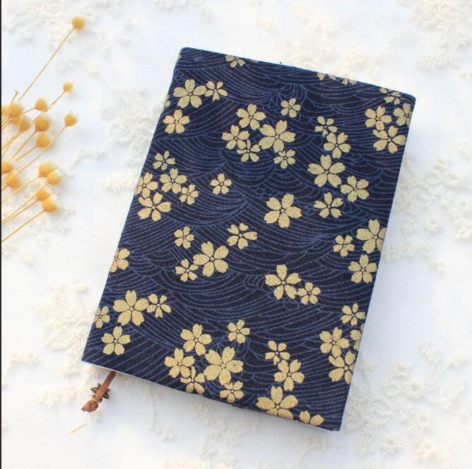 Gold embossed handmade cloth book cover