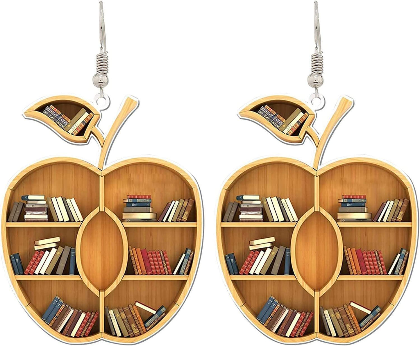 New Book Lovers Heart Librarian Earring