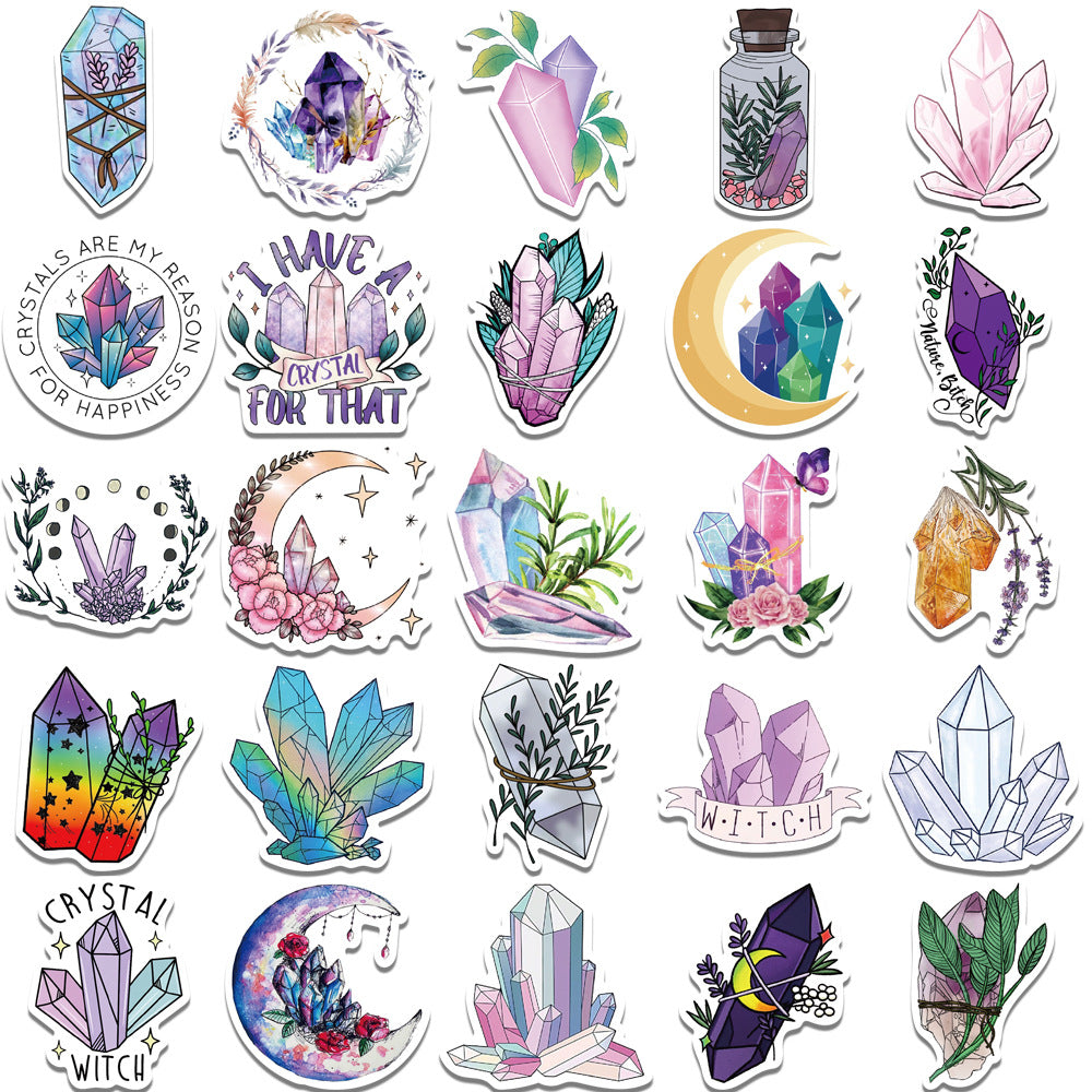 50 New Dreamy Crystal Graffiti Stickers