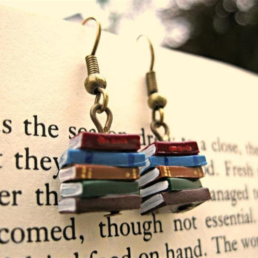 Women's Library Folding Book Earrings