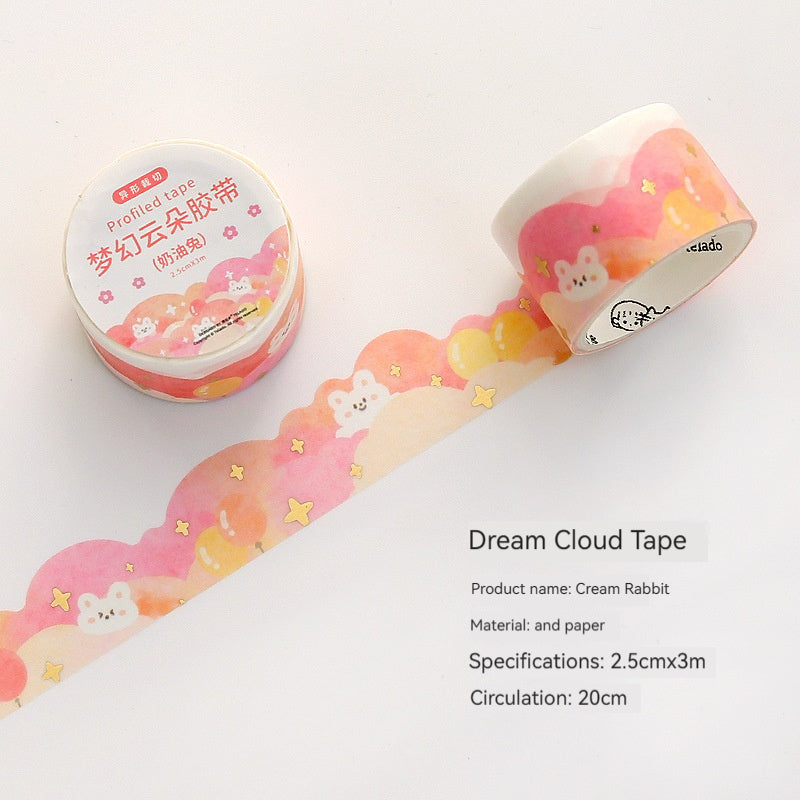 Fantasy Cloud Series Journal Tape Film Cute Cartoon Teenage Girl Tape Washi Stickers