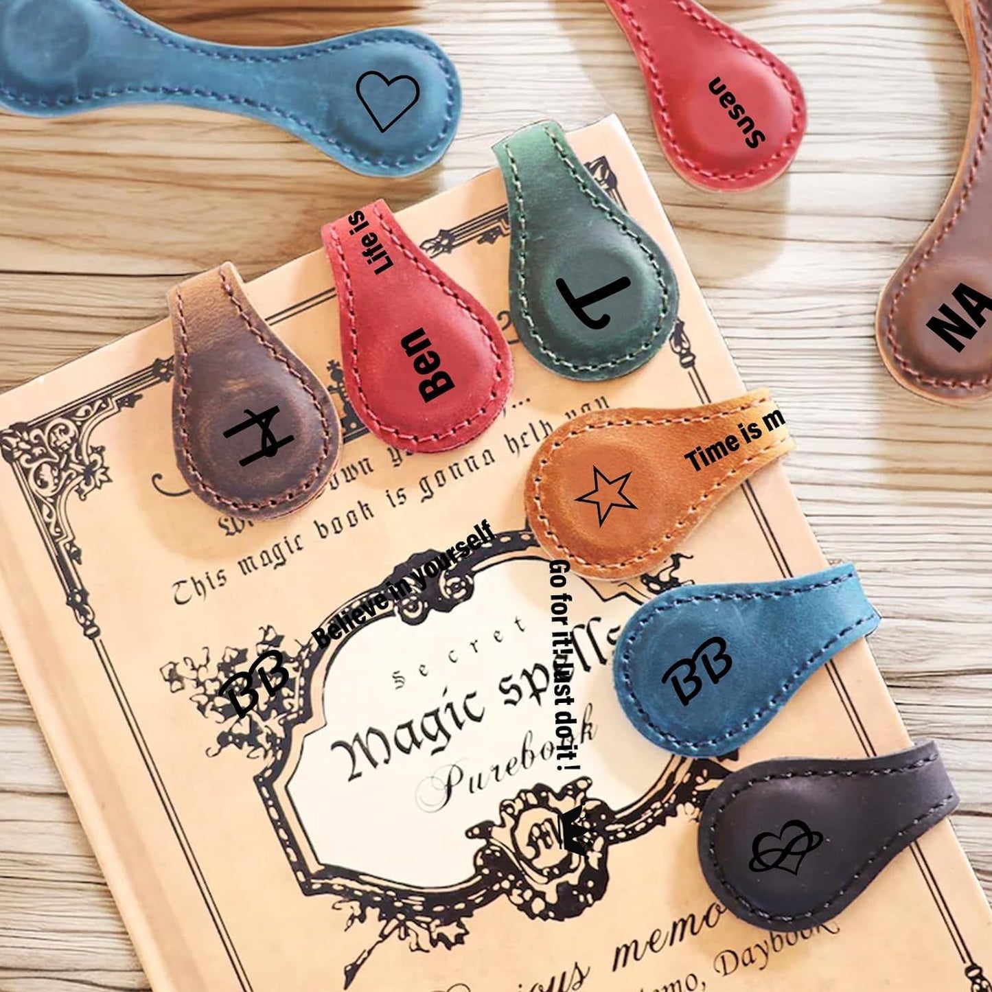 Vintage Book Markings Magnetic Bookmarks