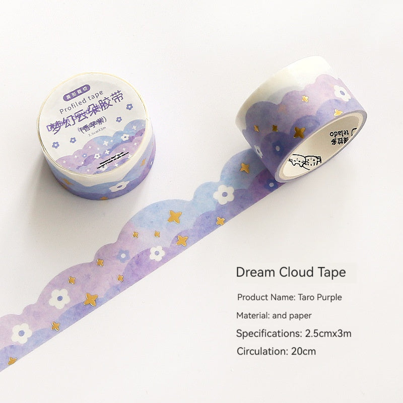 Fantasy Cloud Series Journal Tape Film Cute Cartoon Teenage Girl Tape Washi Stickers