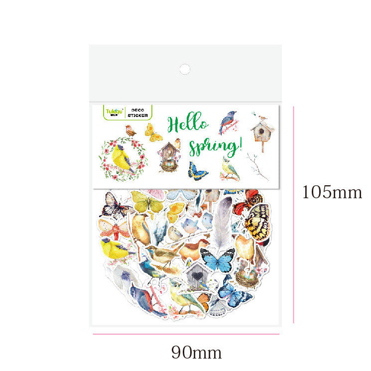 Creative Diary Book Decorative Color Butterfly Sticker